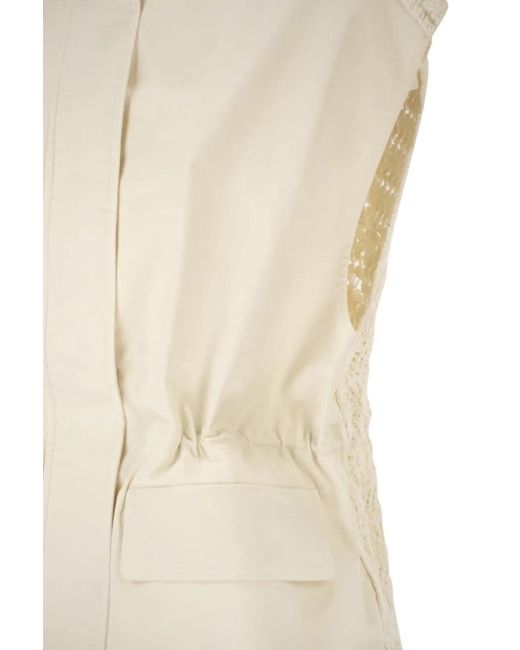 Fabiana Filippi Natural Dual-Material Waistcoat