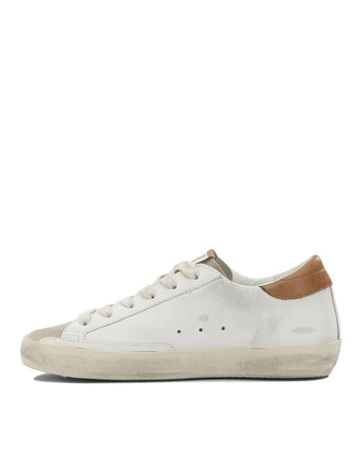 Golden Goose Deluxe Brand White "Super Star" Low-Top Sneakers