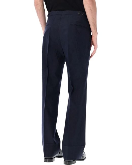 Prada Blue Tailored Mohair Trousers for men