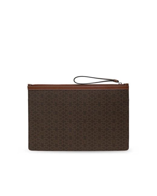 Bally Brown Bollis Logo Large Clutch Bag for men