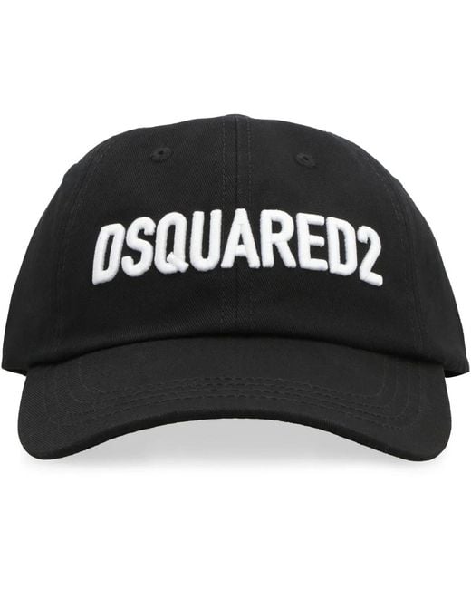 DSquared² Black Logo Baseball Cap for men