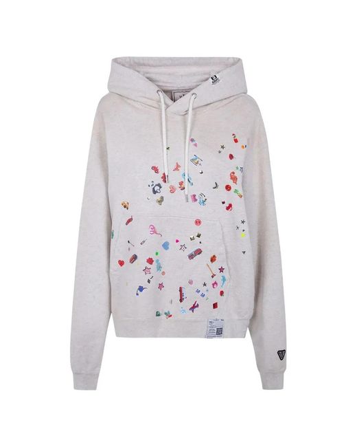 Maison Mihara Yasuhiro Gray "Kids Sticker" Hoodie