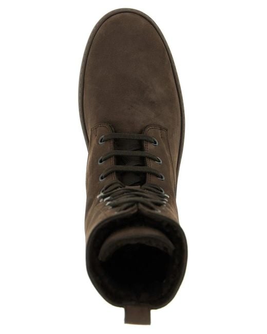 Tod's Brown 'Winter Gommino' Ankle Boots