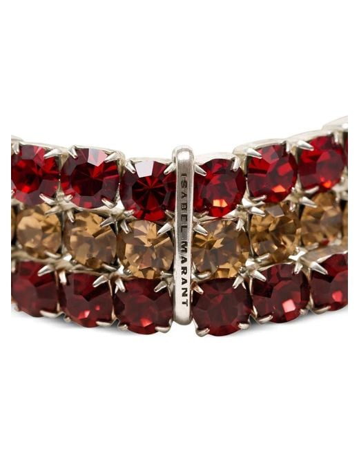Isabel Marant Pink Brass Glass Bracelet Set