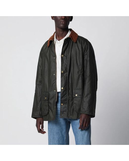 Barbour Black Lightweight Waxed Ashby Jacket for men