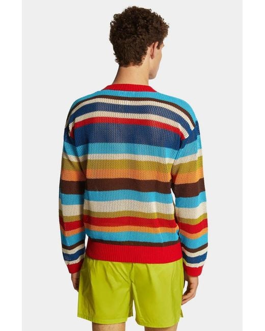 DSquared² Red Cotton Pullover for men