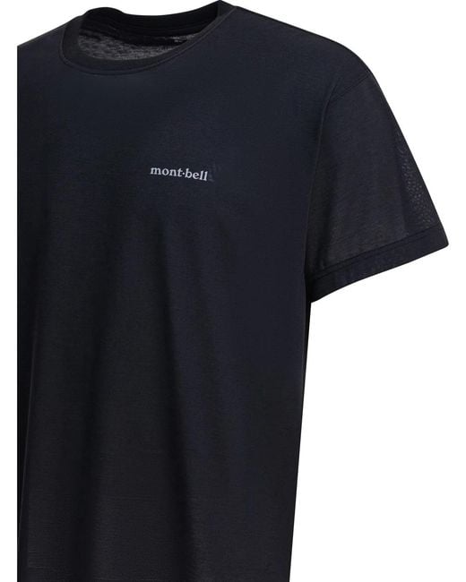 Montbell Black "Wickron T One Point" T-Shirt for men