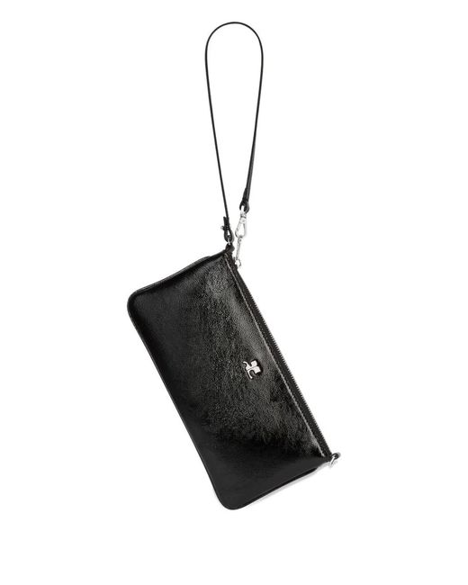 Courreges Black Courregès Ac Naplack Zipped Pouch