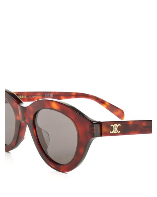 Céline Pink Triomphe Round-Frame Sunglasses