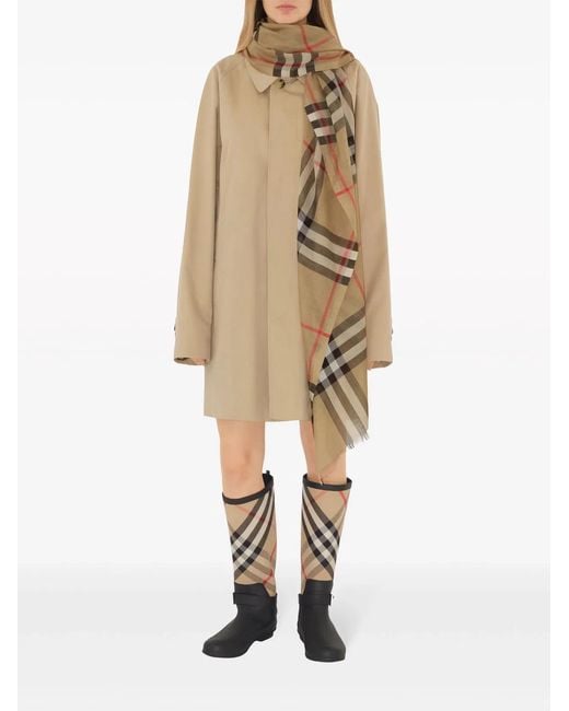 Burberry Natural 220X70 Gnt Chk Scarve