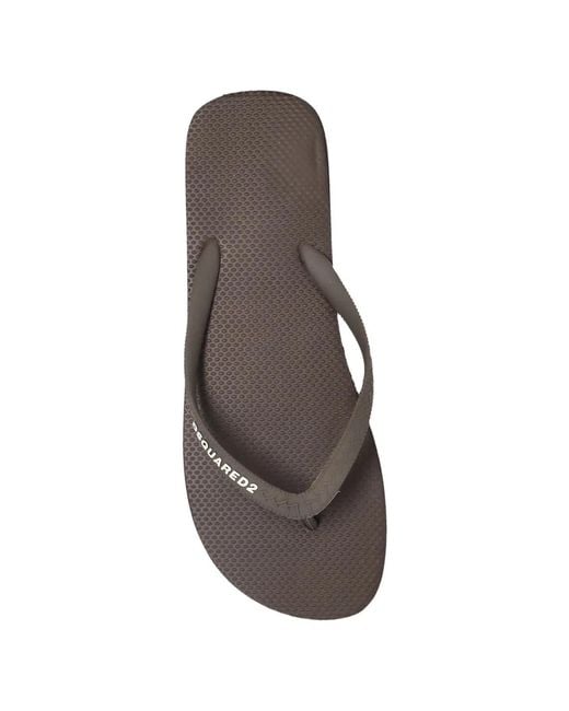 DSquared² Multicolor Logo Flip Flops for men