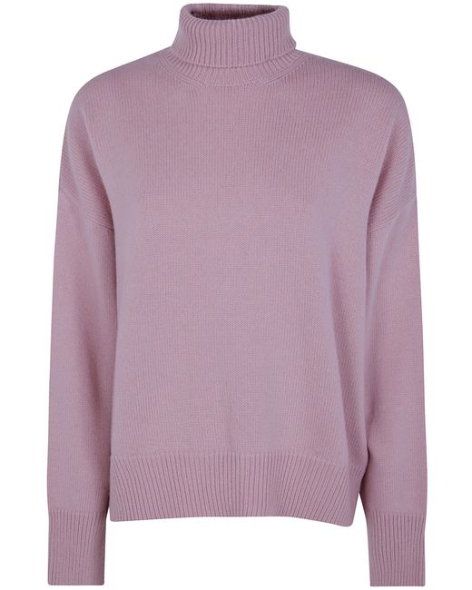 Mrz Purple Turtleneck Oversized Sweater
