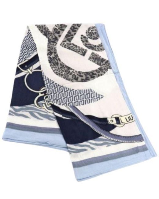 Liu Jo Blue Cotton Scarf