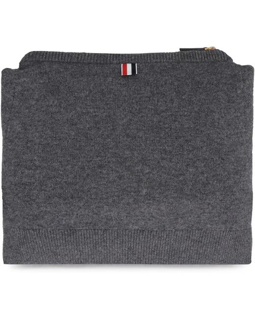 Thom Browne Black Melange Wool Clutch