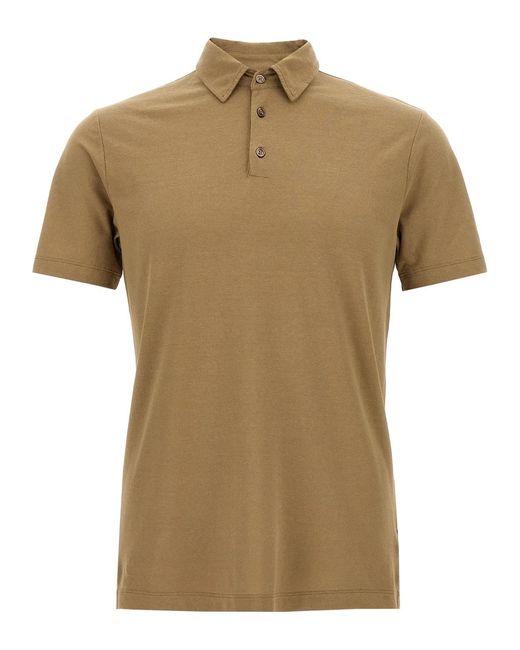 Zanone Natural 'Ice Cotton' Polo Shirt for men