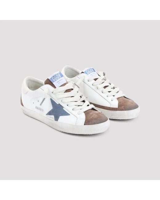 Golden Goose Deluxe Brand White Super-Star Star-Patch Sneakers for men