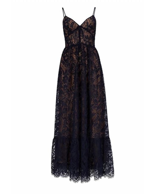 MICHAEL Michael Kors Blue Michael By Michael Kors Long Lace Dress