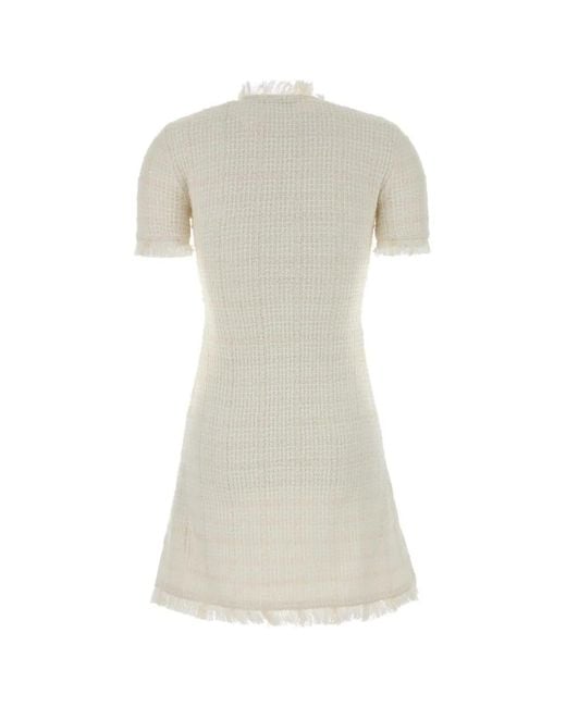 Self-Portrait White Self Portrait Textured Knit Mini Dress