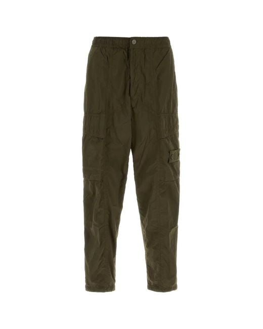 Stone Island Green Nylon Cargo Pant for men