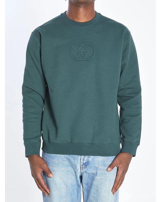 Gucci Green Bottle Cotton Sweatshirt for men