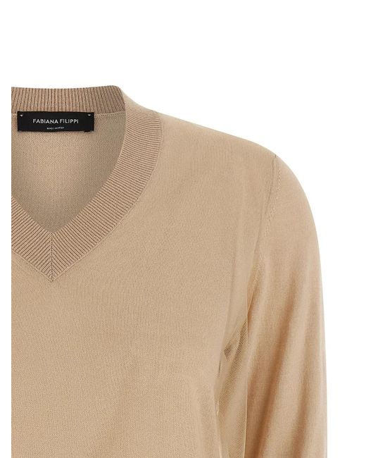 Fabiana Filippi Natural Double Layer Sweater