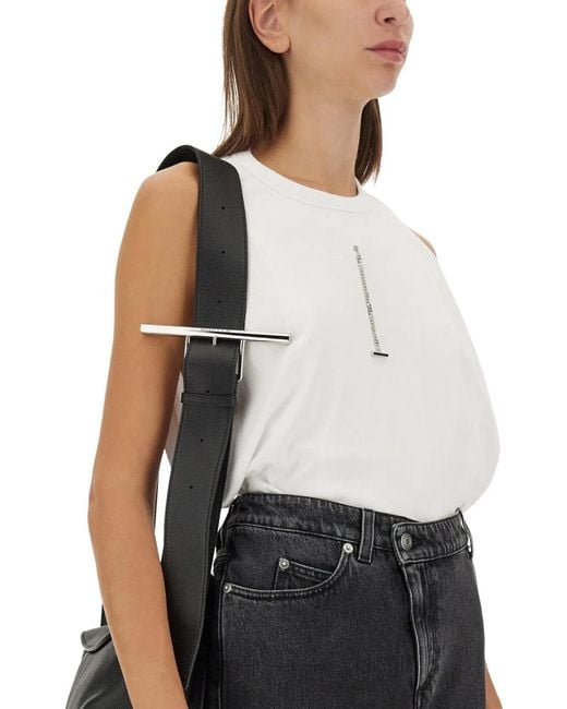 McQueen White Ribbed Tank Top