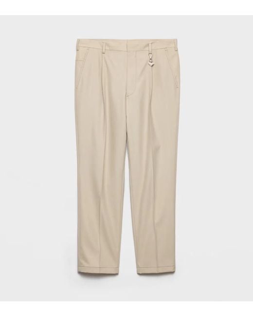 Prada Natural Cotton Trousers for men