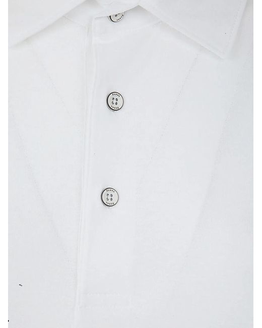Herno White Crepe Polo for men