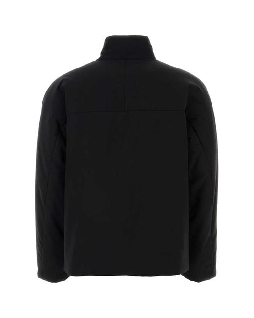 Ferragamo Black Polyester Padded Jacket for men