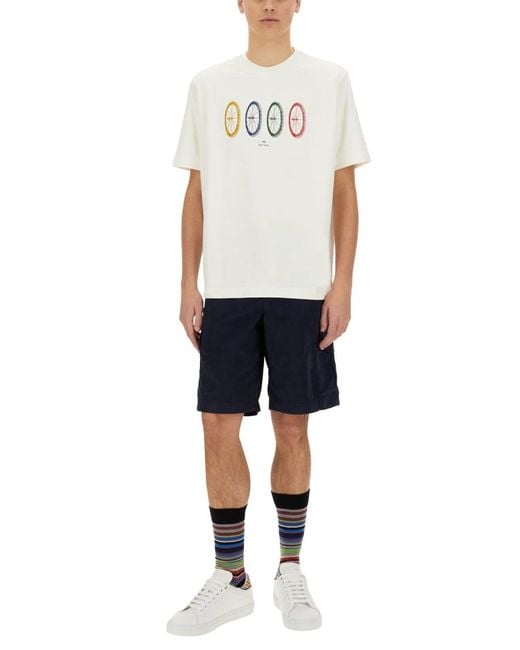 Paul Smith Blue Bermuda Cargo for men