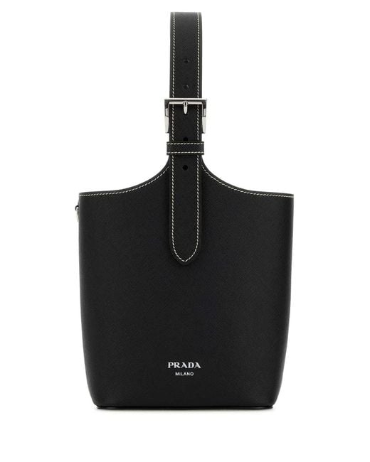 Prada Black Leather Shoulder Bag