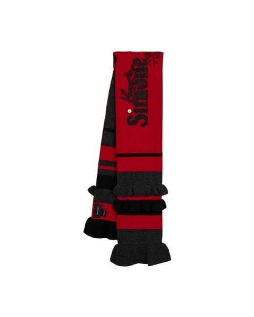 Simone Rocha Black Daisy Scarf