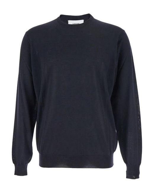 Lardini Blue Crew Neck Pullover for men