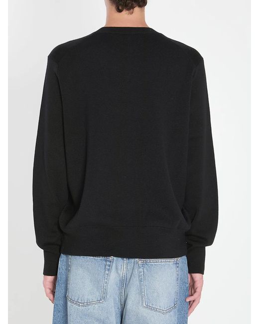 AMI Black Ami De Coeur Sweater for men