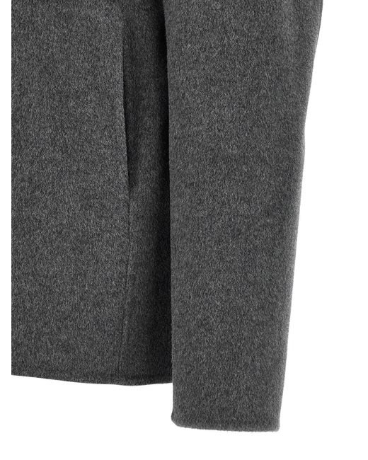 Giorgio Brato Gray Hooded Jacket for men