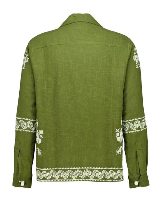 BAZISZT Green Tulum Shirt for men