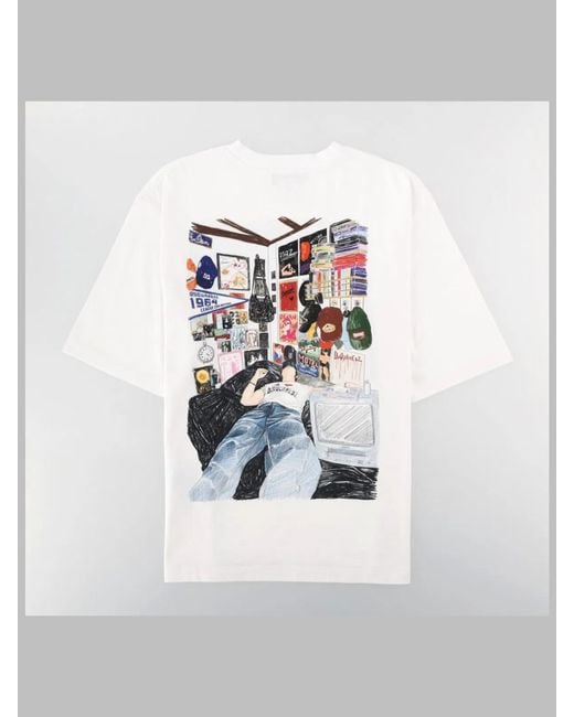DSquared² White T-Shirt Con Stampa for men
