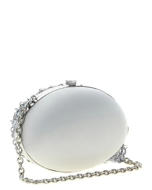 Self-Portrait Gray Self Portrait 'Crystal Chain' Clutch