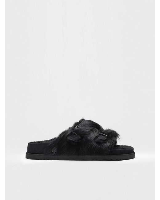 Birkenstock White Zurich Shearling Fur Sandal