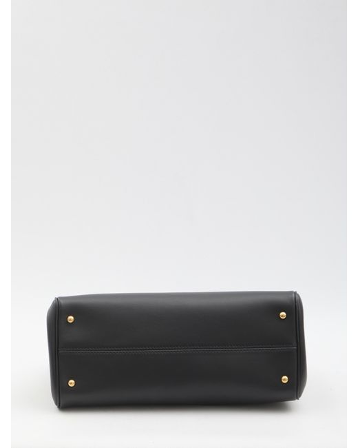 Dolce & Gabbana Black Dolce & Gabbana My Sicily Medium Plongé Leather Bag