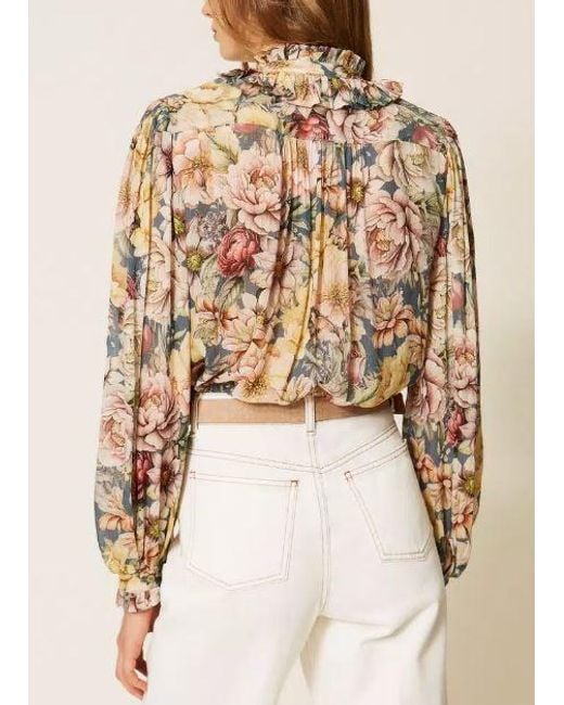 Twinset Brown Viscose Shirt