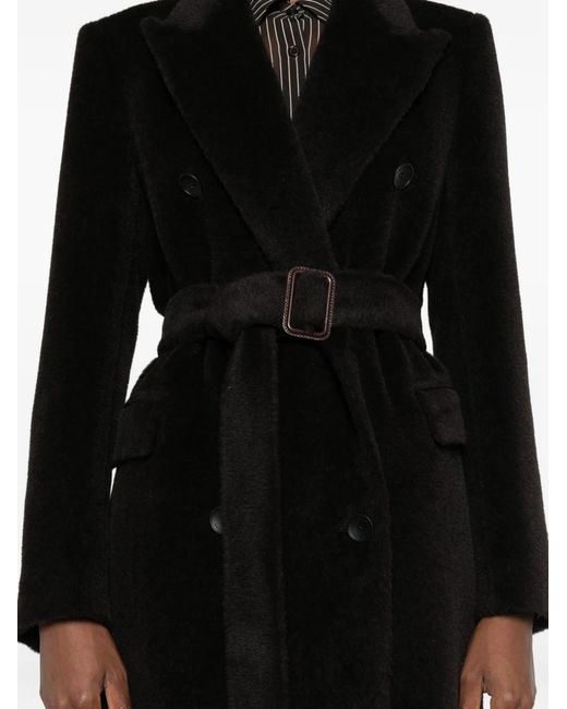 Tagliatore Black Dark Wool Coat