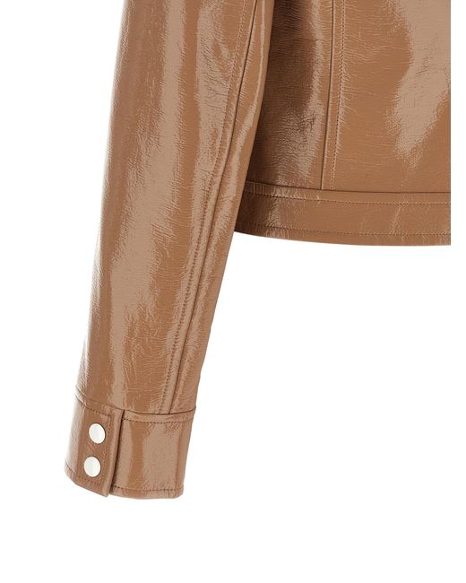 Courreges Brown 'Reedition Vinyl' Jacket