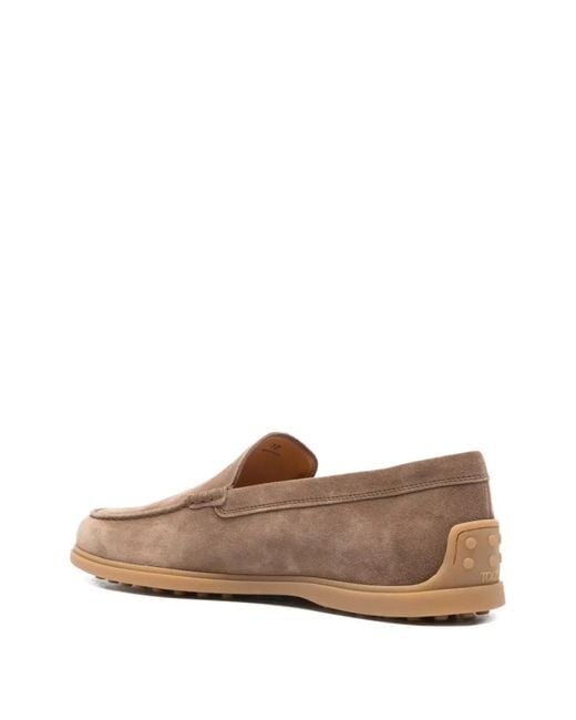 Tod's Brown Suede Leather Slipper Moccasin for men