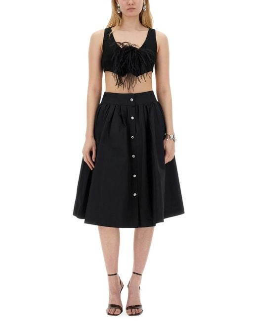 Moschino Couture Black Poplin Skirt