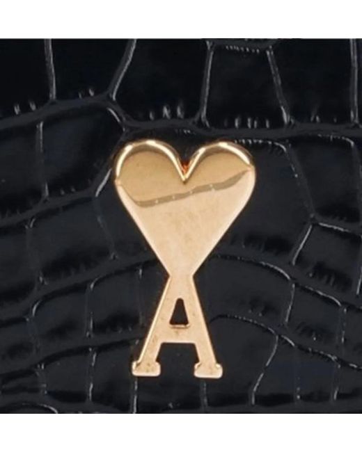AMI Black Round Paris Paris Bag