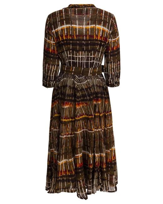 Samantha Sung Brown Plaid Wool Dress