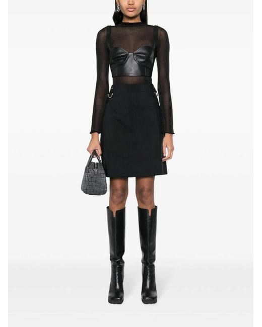 Givenchy Black Kilt Skirt