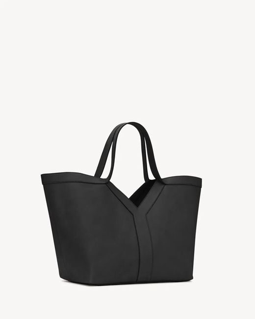 Saint Laurent Black Leather Y Shopping Bag