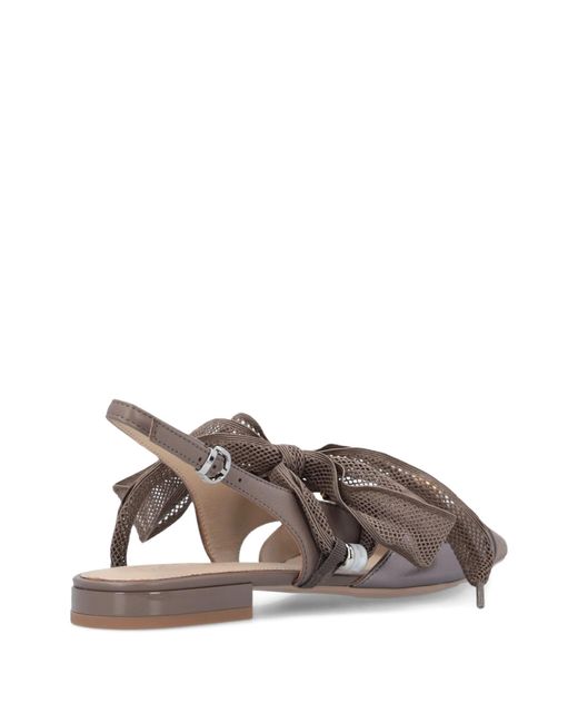 Pinko Multicolor Leather Sandal And Mesh Details